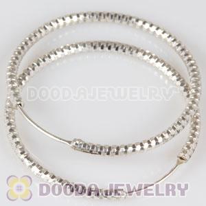 Dia 30mm Sterling Silver Earring without Beads fit European Beads