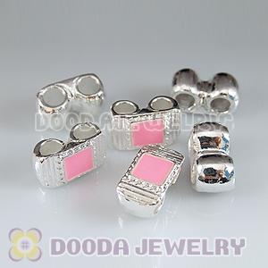 Wholesale Silver Plated European Style Double Hole Beads