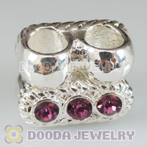 Wholesale Silver Plated European Style Double Hole Beads