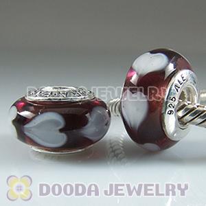 High grade Jewelry glass beads, 925 Silver Core with Screw Thread, Jewelry and 925 ALE stamped on ea