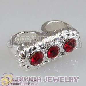Wholesale Silver Plated Charm Jewelry Double Hole Beads