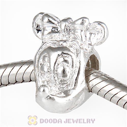 Silver Plated European Mickey Head Beads Wholesale