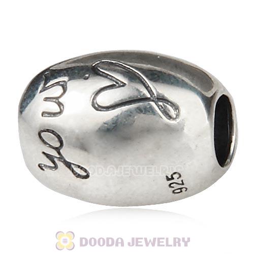 Antique Sterling Silver Follow Your Heart Charm Beads European Style