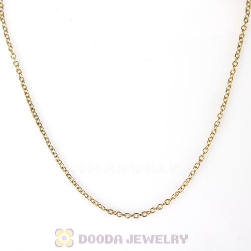 76CM Gold Plated Alloy Necklace Chain fit Lockets Wholesale