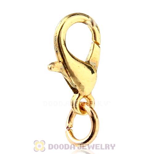 Gold Plated Alloy Lobster Clasp with Circle