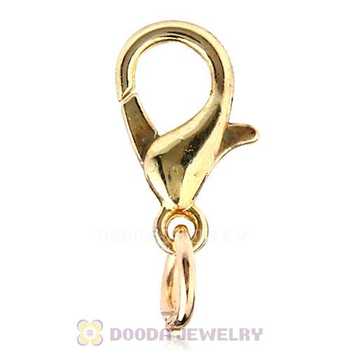 Gold Plated Alloy Lobster Clasp with Circle