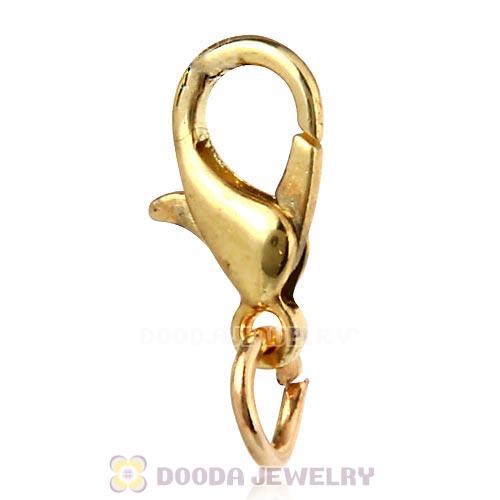 Gold Plated Alloy Lobster Clasp with Circle