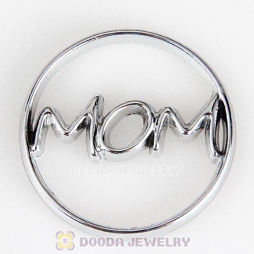 22mm Large Platinum MOM Alloy Window Plate