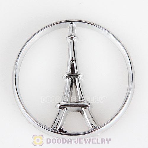 22mm Large Platinum Eiffel Tower Alloy Window Plate