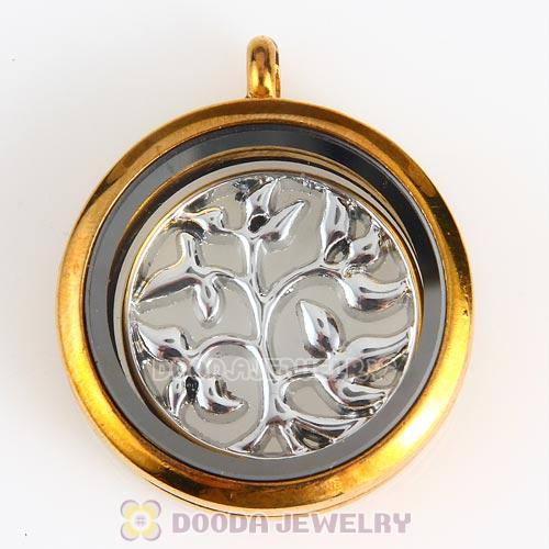22mm Large Platinum Family Tree Alloy Window Plate