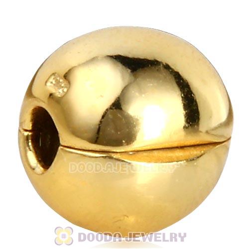 Golden Sterling Silver European Sphere Clip Beads Wholesale