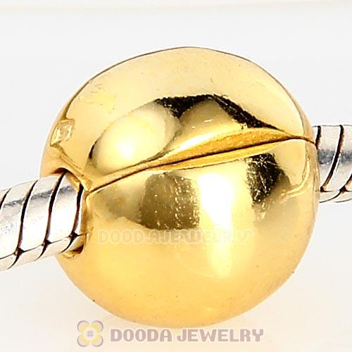 Golden Sterling Silver European Sphere Clip Beads Wholesale