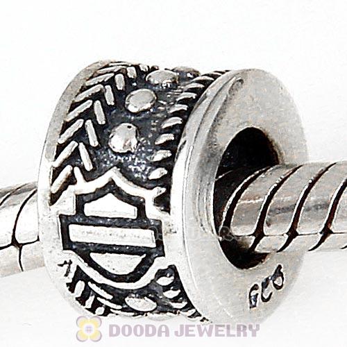 Sterling Silver HD Texture Ride Beads European Style For Bracelet