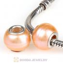 11-13mm Helix Irregular Nature Pink Freshwater Pearl Beads 925 Stamped Silver Core
