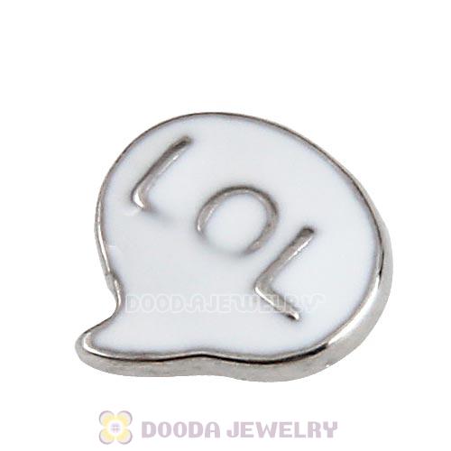 Platinum Plated Alloy Enamel Lol talk bubble Floating Locket Charms Wholesale