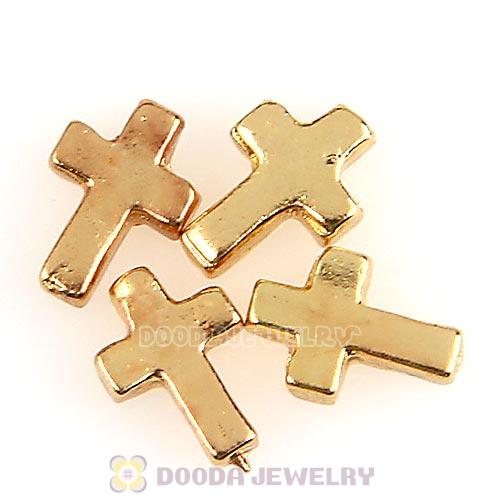Gold Plated Alloy Cross Floating Locket Charms Wholesale