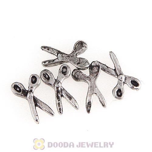 Platinum Plated Alloy Dice Floating Scissors Charms Wholesale