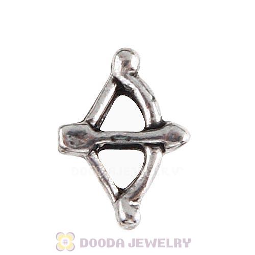 Platinum Plated Alloy Bow and arrow Floating Scissors Charms Wholesale