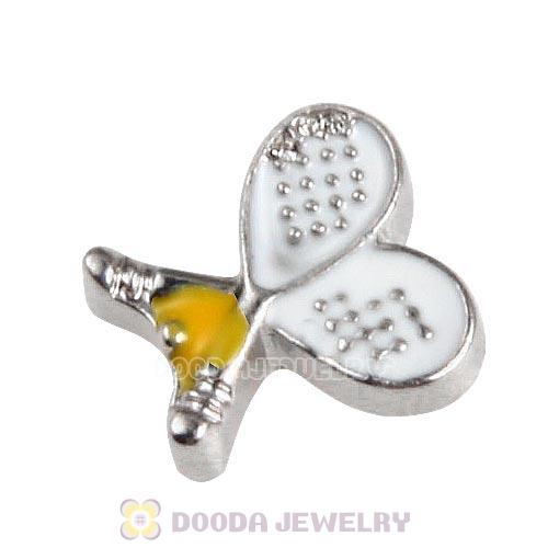 Platinum Plated Alloy Enamel Tennis Floating Locket Charms Wholesale