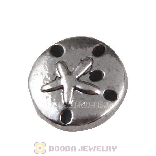 Platinum Plated Alloy Enamel Sand dollar Floating Locket Charms Wholesale