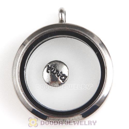 Platinum Plated Alloy Enamel Karma Floating Locket Charms Wholesale