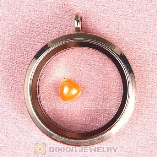 6mm Heart Ceramic Floating Locket Charms Wholesale