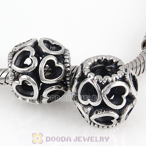 European Style Sterling Silver Love All Around Beads Wholesale