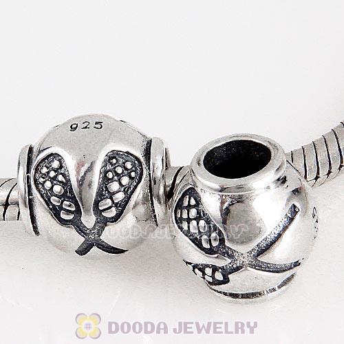 European Style Sterling Silver Lacrosse Beads Wholesale
