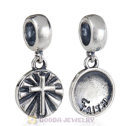 European Style Sterling Silver Beads Dangle Faith Charm