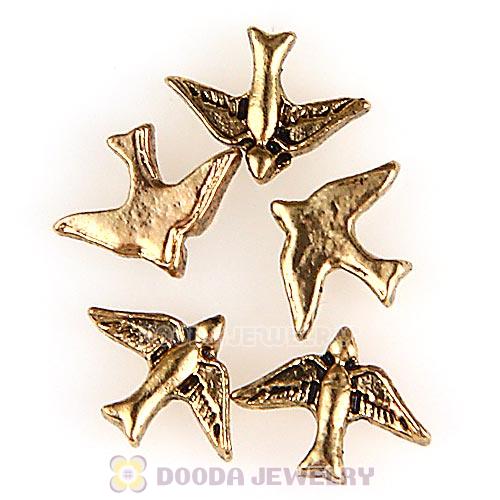 Gold Plated Alloy Sparrow Floating Locket Charms Wholesale