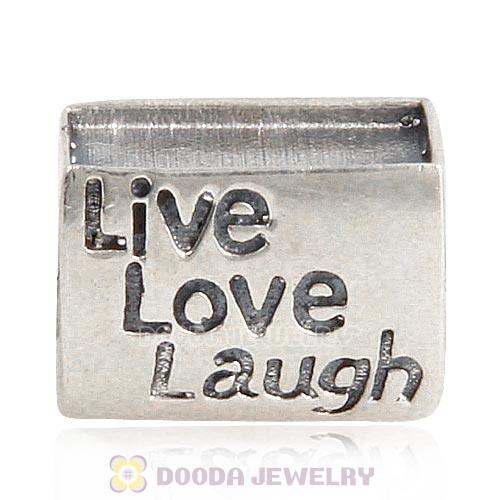 Sterling Silver Live Love Laugh Beads with DIY Photo European Style
