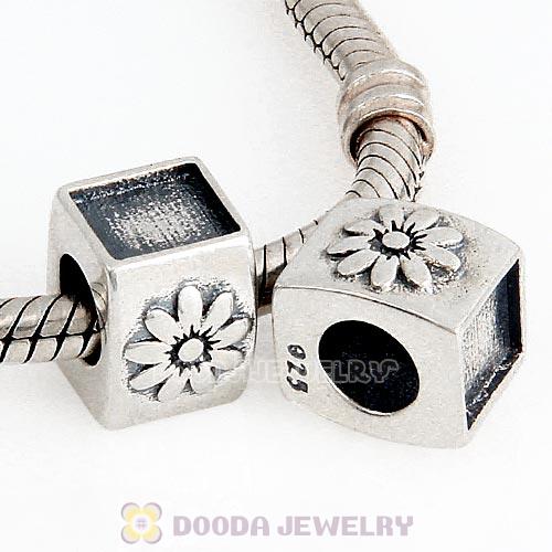 Sterling Silver Flower Beads with DIY Photo European Style