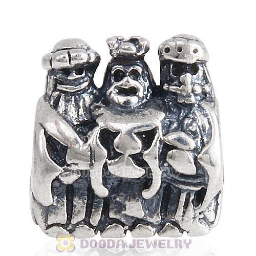 Sterling Silver Gold Plated Cross Three Kings Charm Beads