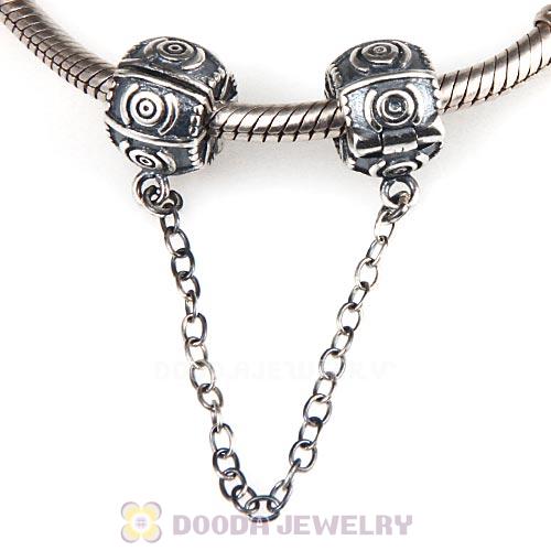 925 Sterling Silver Safety Chain fit European Style Bracelet
