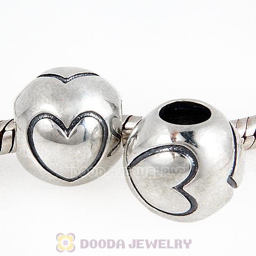 Antique Sterling Silver True Love Charm Beads European Style