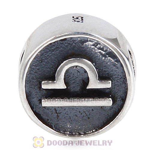 Antique Sterling Silver Libra Zodiac Sign Beads European Style
