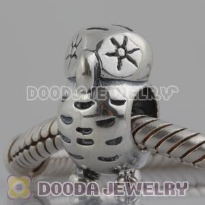 S925 Sterling Silver Animal Beads European Style Owl Charms