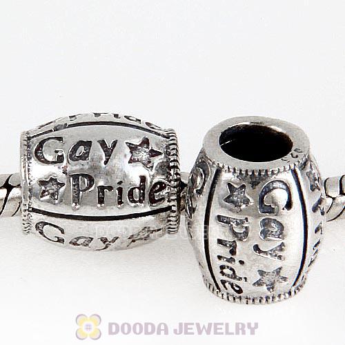 European style Antique Sterling Silver Gay Pride Charms