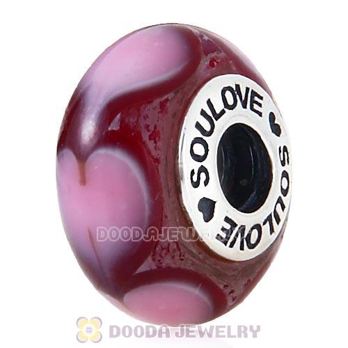 High Grade Hearts to Hearts SOULOVE Glass Beads 925 Silver Core with Screw Thread