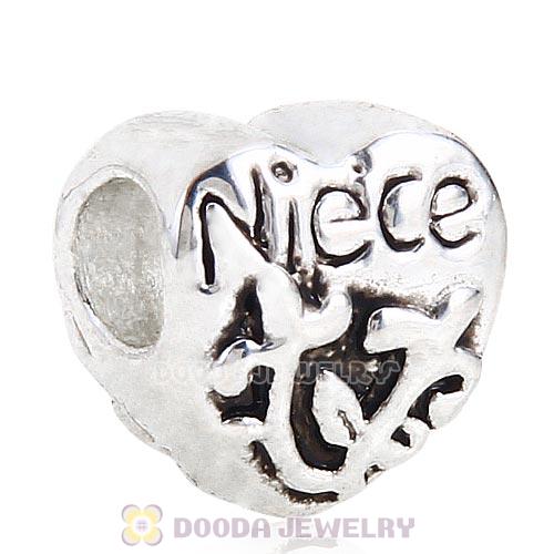 Wholesale European style silver plated Neice beads charms