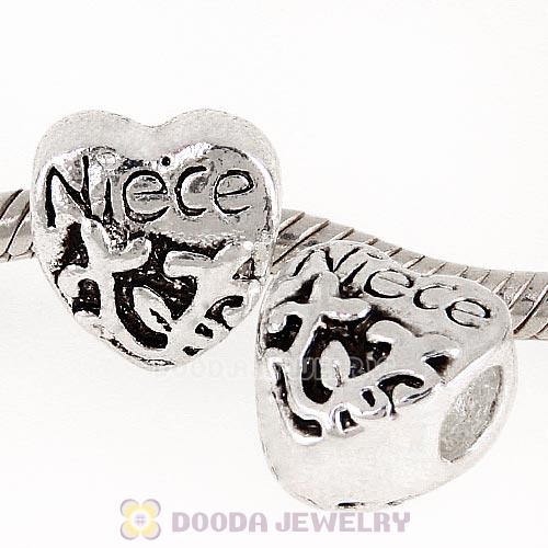 Wholesale European style silver plated Neice beads charms