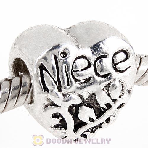 Wholesale European style silver plated Neice beads charms