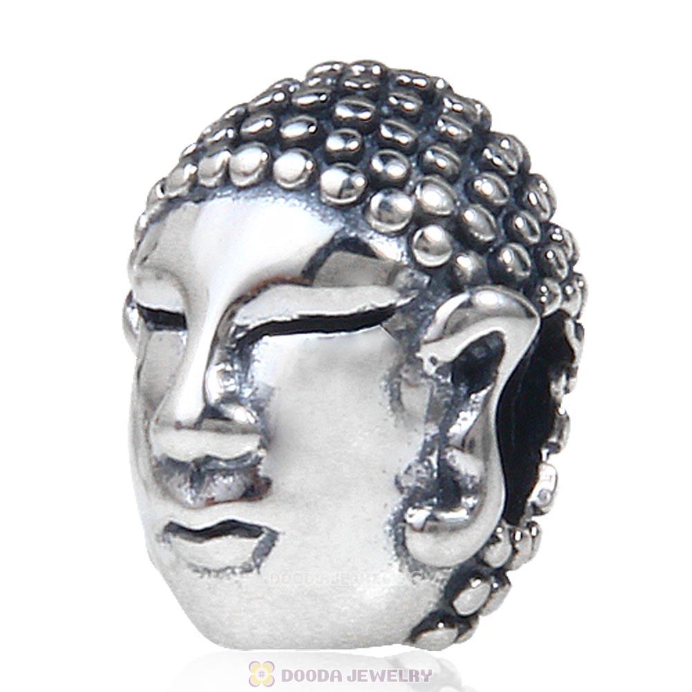 European Style Authentic 925 Sterling Silver Buddha head Charm Beads Wholesale