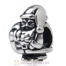 Authentic 925 sterling silver Christmas Santa Claus charm bead with Screw Thread
