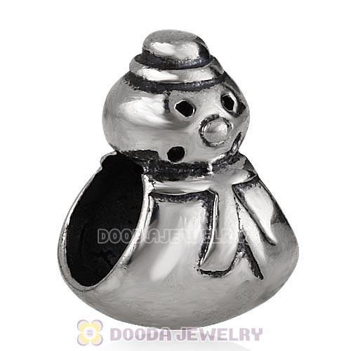 Sterling Silver Xmas Snowman Beads and Charms