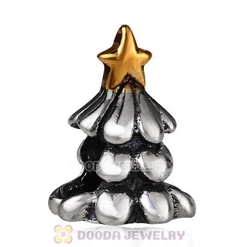 Gold Plated Star Sterling Christmas Tree Beads