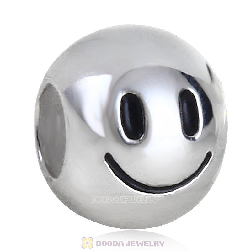 925 Sterling Silver Charm Jewelry Smile Beads