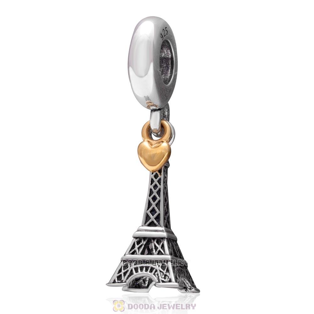 The PARIS Eiffel Tower Vintage Sterling Silver Dangle Charm