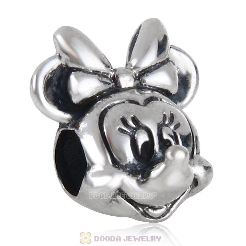 925 Sterling Silver Minnie Portrait Charm Bead 
