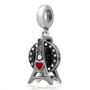 925 Sterling Silver Loves Ferris Wheel with Colorful Australian Crystal Charm
